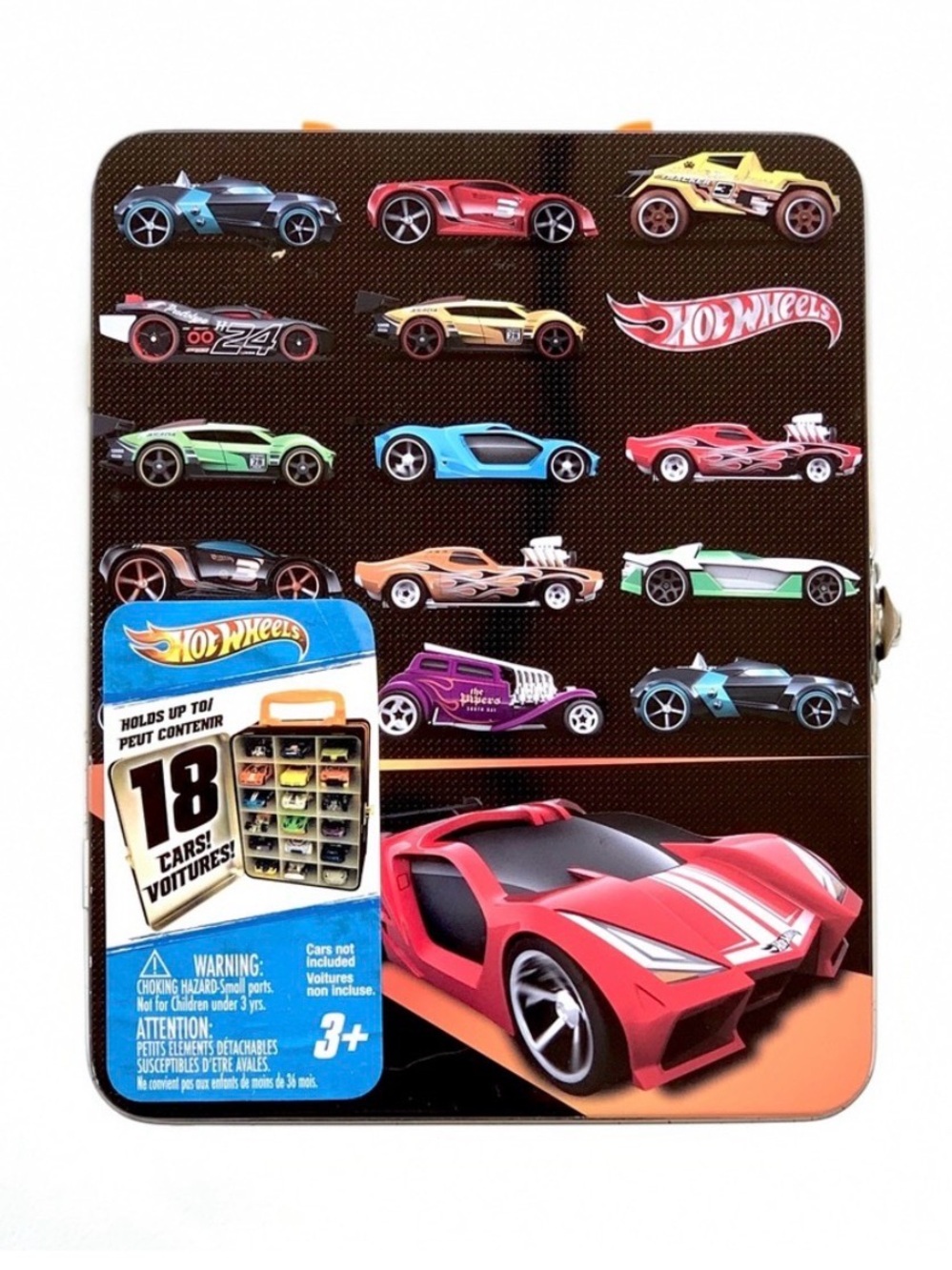Classic Hot Wheels™ 18-Slot Metal Case, Ages 3+